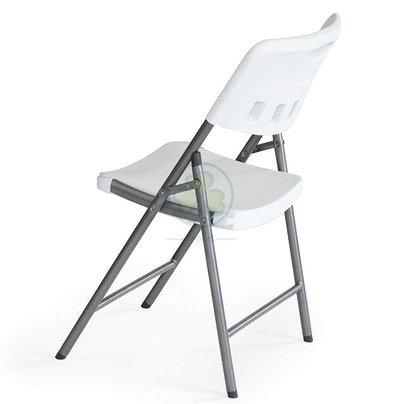 Factory Price Heavy-Duty Indoor or Outdoor Blow-Molded Plastic Folding Chair (TUBE DIA25 B) SL-T2176BMPC