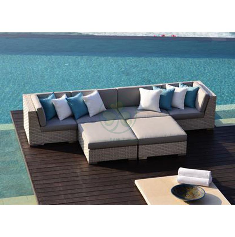 Outdoor Furniture Garden Sofa Outdoor Sofa Wicker Garden Furniture Rattan Sofa Set  SL-WR2178OFRS