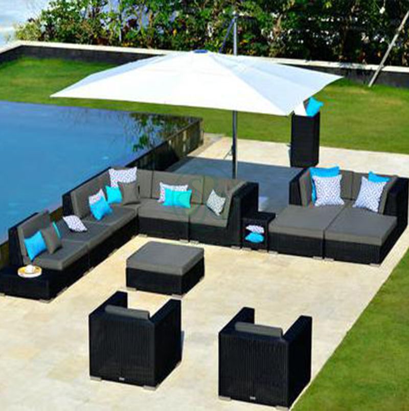 Hot Sale Outdoor Garden Furniture Wicker Rattan Corner Sofas Sets for Sale SL-WR2179WRGS