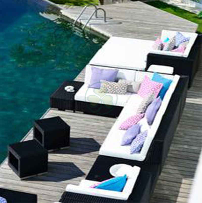 Hot Sale Outdoor Garden Furniture Wicker Rattan Corner Sofas Sets for Sale SL-WR2179WRGS
