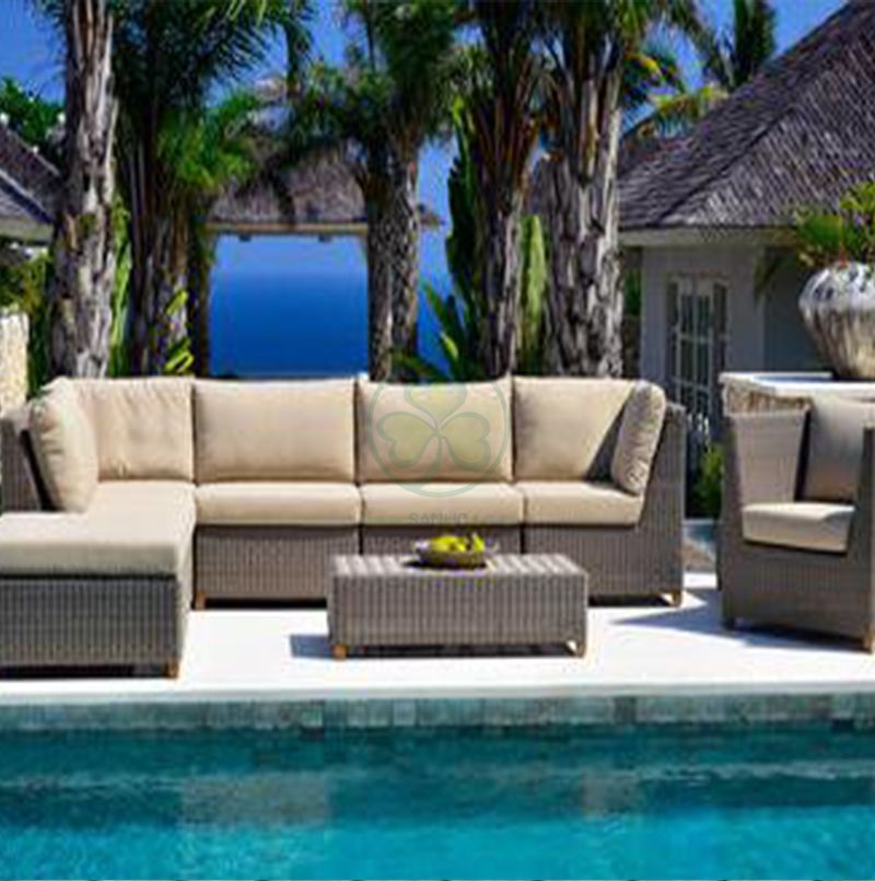 Hot Sale Outdoor Garden Furniture Wicker Rattan Corner Sofas Sets for Sale SL-WR2179WRGS