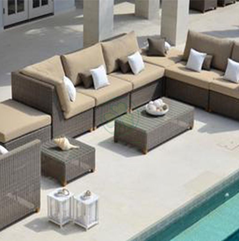 High Quality All Weather Outdoor Furniture Classic Sofa Set Cane Sofa SL-WR2180OWSS