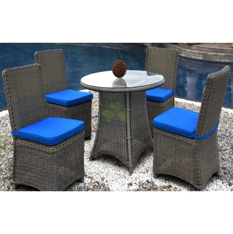 Popular Widely Used Classical Wicker Outdoor Patio Garden Dining Table and Chair  SL-WR2186OPTC