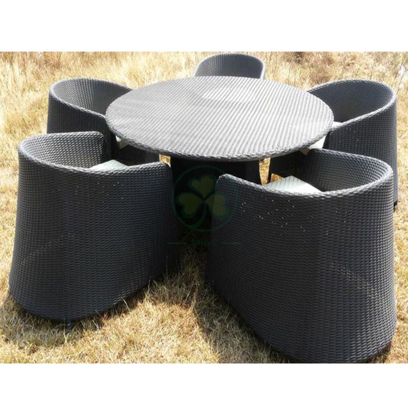 All Weather Outdoor Furniture Patio Dining Round Table and Chairs SL-WR2187OPDT