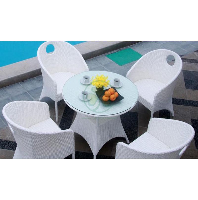 All Weather Outdoor Furniture Patio Dining Round Table and Chairs SL-WR2187OPDT