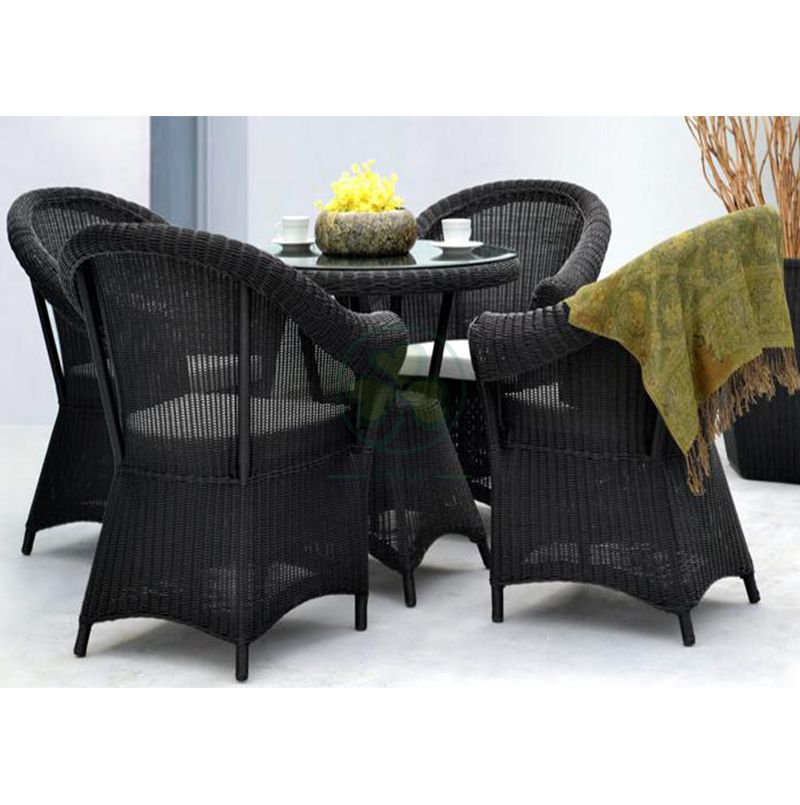 All Weather Outdoor Furniture Patio Dining Round Table and Chairs SL-WR2187OPDT