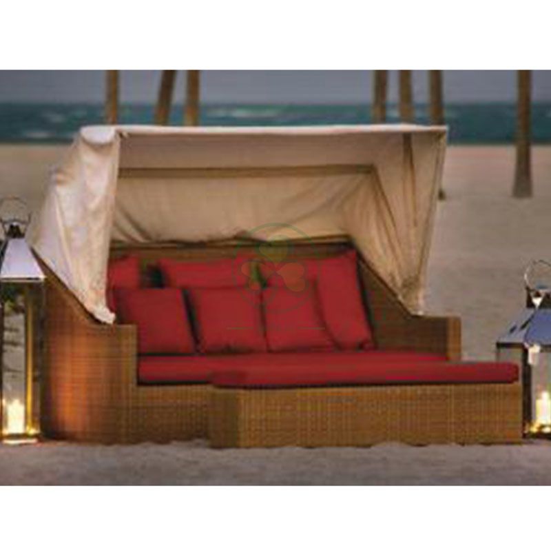 Hot Sale Outdoor Furniture Rattan Patio Garden Wicker Round Daybed SL-WR2192WRDB
