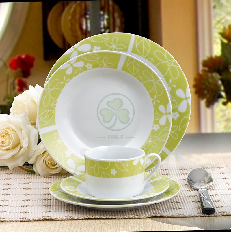 Factory Wholesale Bulk Wedding Banquet Hall Event Porcelain Dinner Plate Bone China Dinner Set SL-CD2199EPDP