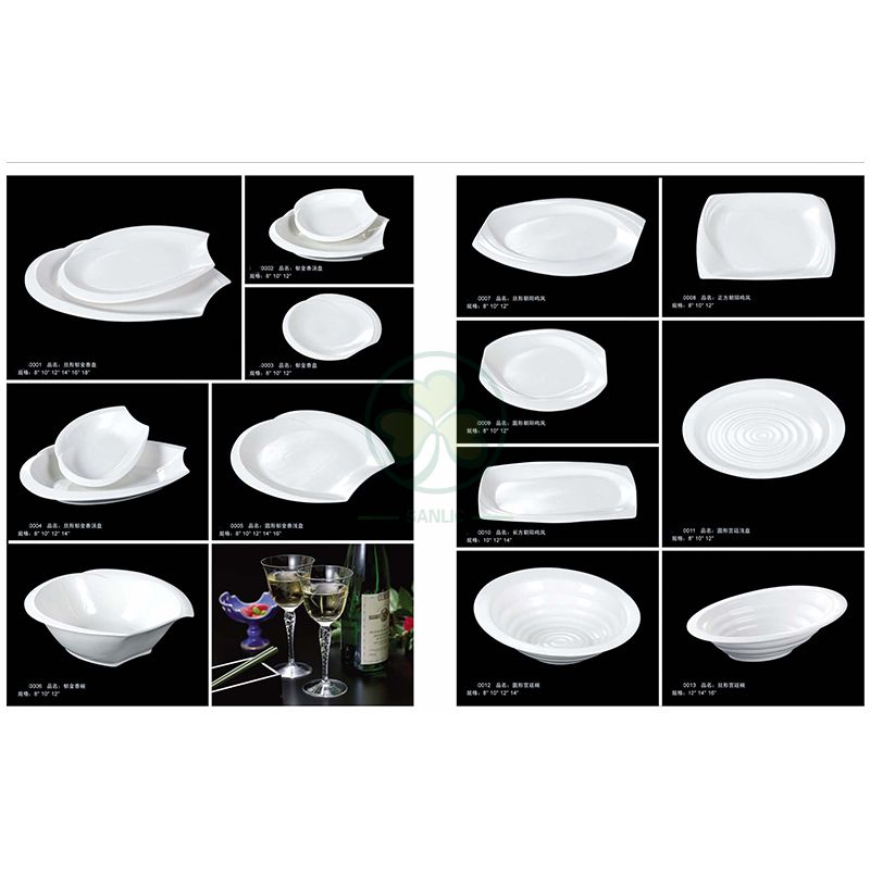 Eco Friendly White Porcelain Wedding Catering Ceramic Dinner Plates Bone China Plates  SL-CD2202WPCP