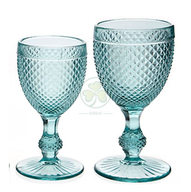 Wholesale Glassware Coloured Goblet Wine Glasses Water Glass Goblets SL-CD2203WCGG