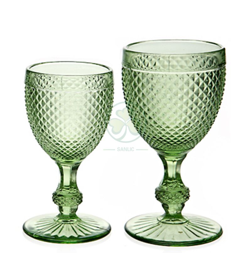 Wholesale Glassware Coloured Goblet Wine Glasses Water Glass Goblets SL-CD2203WCGG
