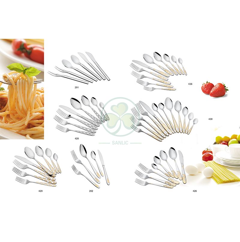 Tableware Factory Wholesale Hotel Restaurant Custom Logo Cheap Stainless Steel Metal Dinner Knife Fork and Spoon Cutlery Set SL-CD2208SSFS