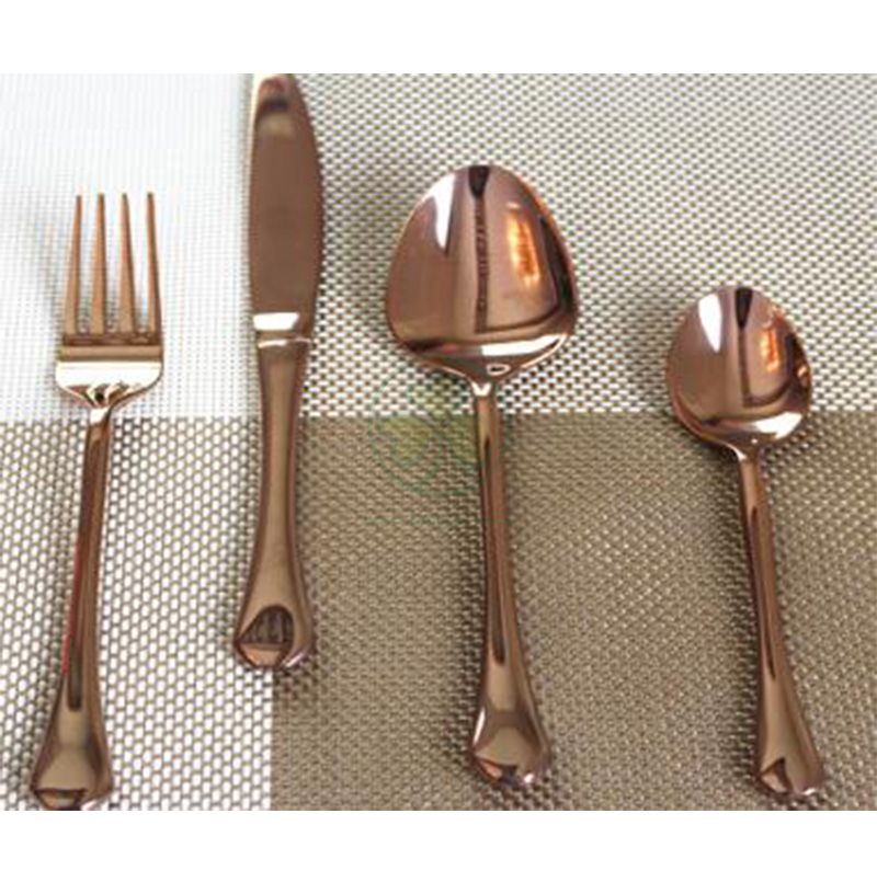 Tableware Factory Wholesale Hotel Restaurant Custom Logo Cheap Stainless Steel Metal Dinner Knife Fork and Spoon Cutlery Set SL-CD2208SSFS