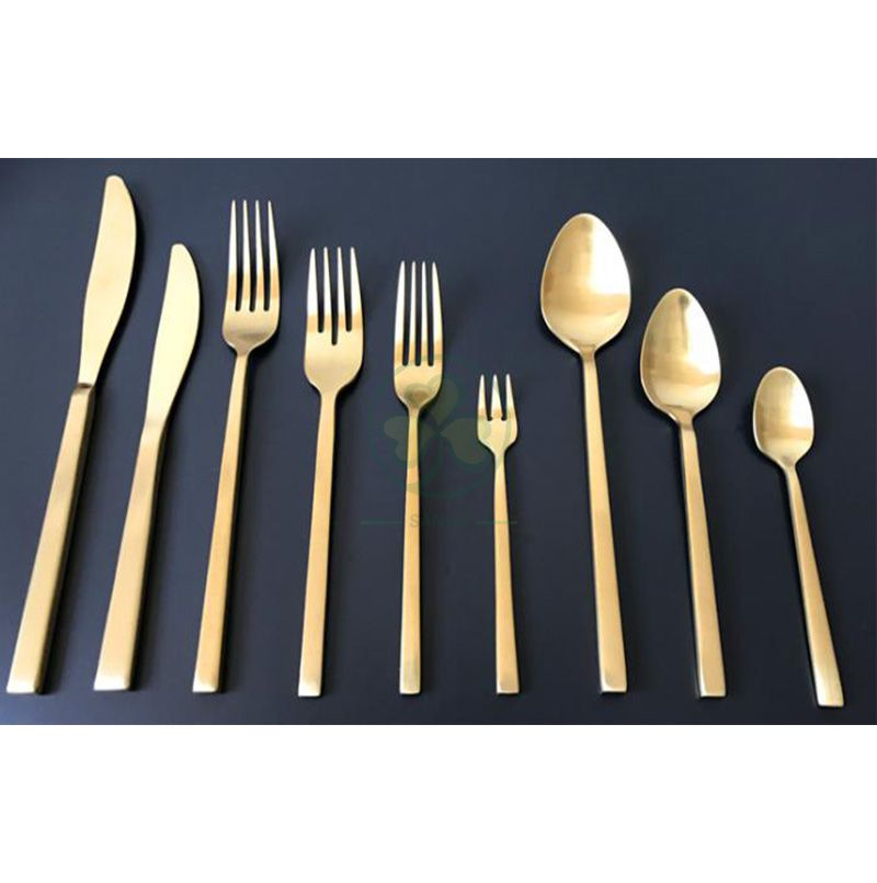 Royal Gold Plated Stainless Steel Knife Spoon Fork Hotel Restaurant Wedding Dinner Cutlery Set SL-CD2209GSSC