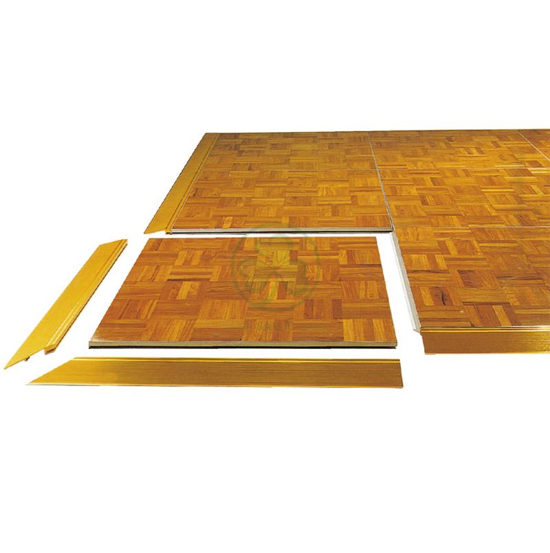 Wholesale Popular Durable Wooden Outside Event Bride and Groom Panels Wedding Portable Dance Floor SL-CD2211GWDF