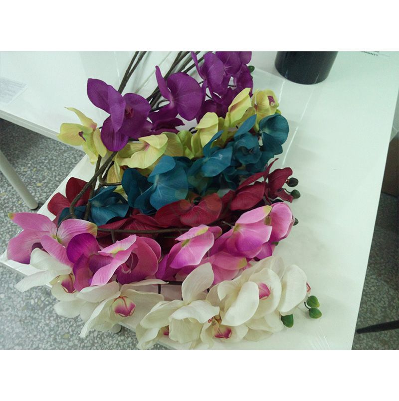 High Quality Real Touch Artificial Orchids Flower Silk Cloth Film Orchid For Wedding Party Home Decoration SL-CD2213ARTF