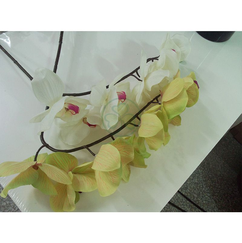 High Quality Real Touch Artificial Orchids Flower Silk Cloth Film Orchid For Wedding Party Home Decoration SL-CD2213ARTF