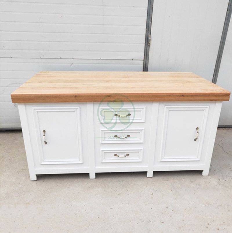 Factory Wholesale Wooden Buffet Table Sideboard with Drawers for Weddings Banquets or Events Catering Services   SL-T2212WBTD