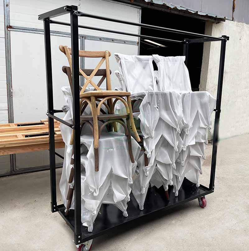 Custom Wholesale Steel Chair Trolley Chair Storage Cart SL-M2222CSCT