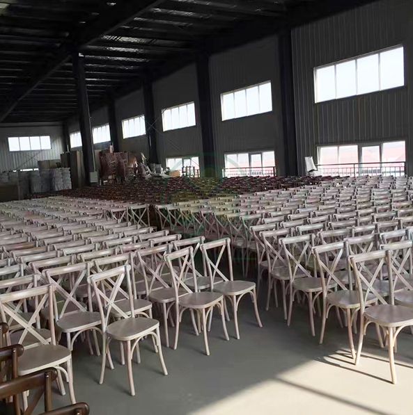 Classic Limewash Crossback Chairs for Event Rentals