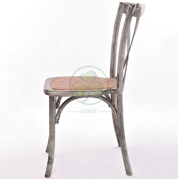 Customized French Stackable Wedding Crossback Chairs