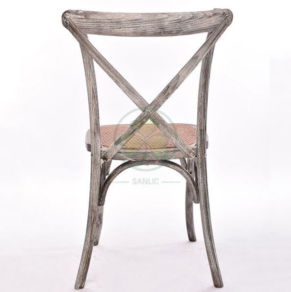 Customized French Stackable Wedding Crossback Chairs