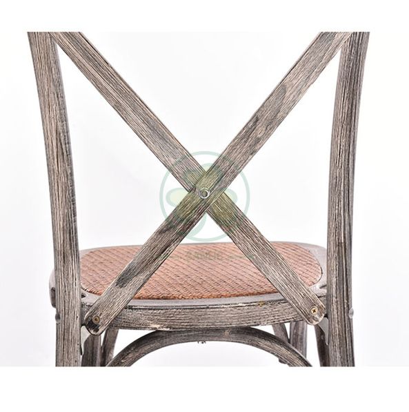 Customized French Stackable Wedding Crossback Chairs