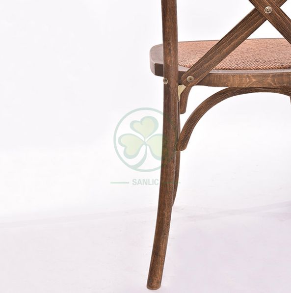 Hotel Banquet X Back Dining Chairs with Wood Grain Wiredrawing