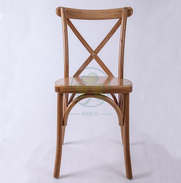 Event Rental Fruitwood Wooden X Back Chair