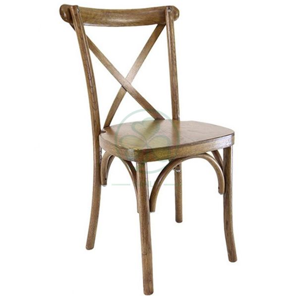 Wholesale Hot Sale Brown Crossback Dining Chairs for Events