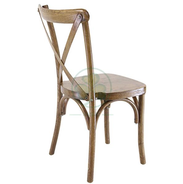 Wholesale Hot Sale Brown Crossback Dining Chairs for Events