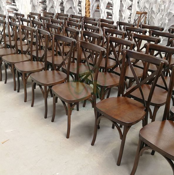 Factory Wholesale Black Wooden Crossback Chairs