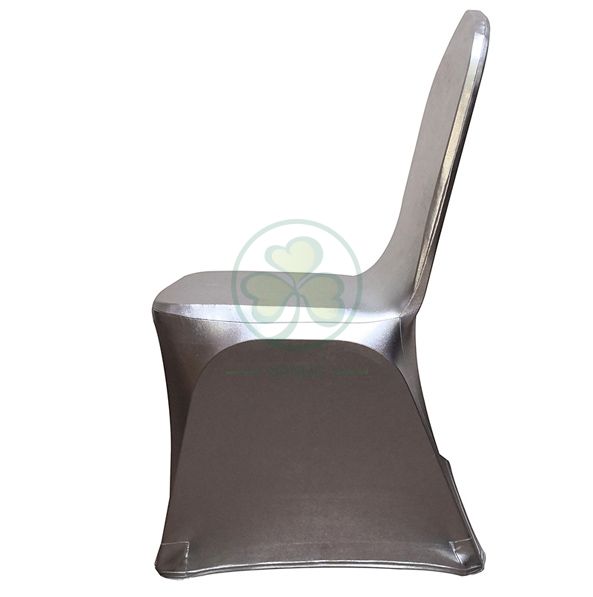 High Quality Spandex Metallic Glittering Shiny Banquet Chair Cover SL-F1942SMCC