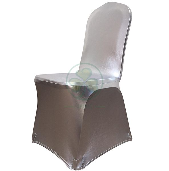 High Quality Spandex Metallic Glittering Shiny Banquet Chair Cover SL-F1942SMCC