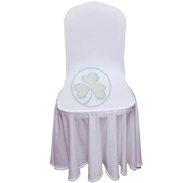 Wholesale Universal Spandex Strechy Ruffled Banquet Chair Cover SL-F1944SRCC