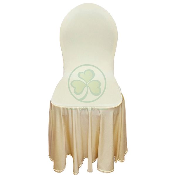 Wholesale Universal Spandex Strechy Ruffled Banquet Chair Cover SL-F1944SRCC