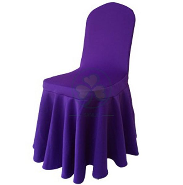 Wholesale Universal Spandex Strechy Ruffled Banquet Chair Cover SL-F1944SRCC