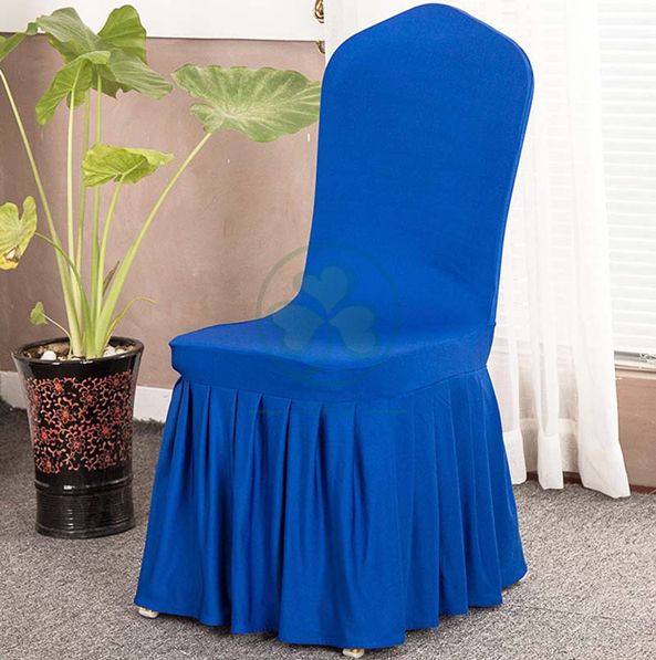 Wholesale Universal Spandex Strechy Ruffled Banquet Chair Cover SL-F1944SRCC