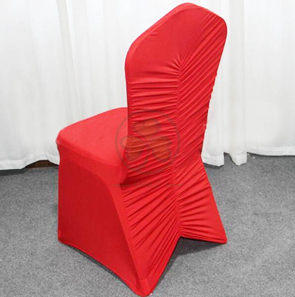 Hot Selling Hotel Ruched Spandex Banquet Chair Covers SL-F1952RSBC