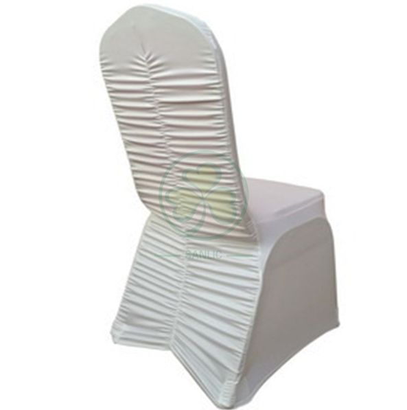 Hot Selling Hotel Ruched Spandex Banquet Chair Covers SL-F1952RSBC