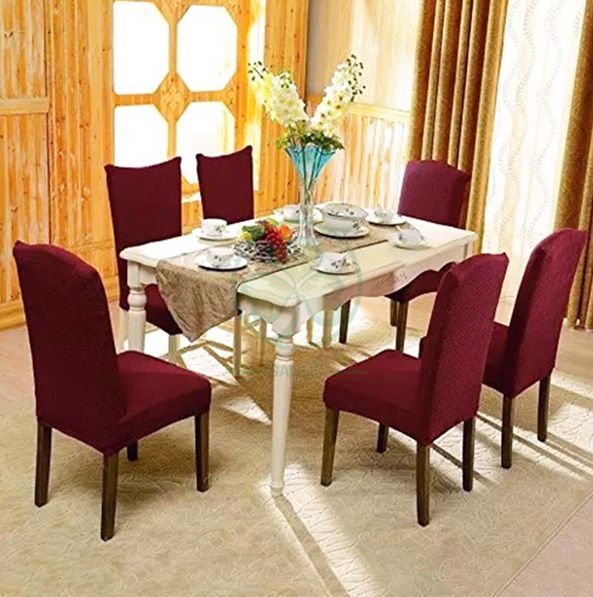 Factory Wholesale Removable Spandex Stretch Dining Chair Covers SL-F1960SSDC