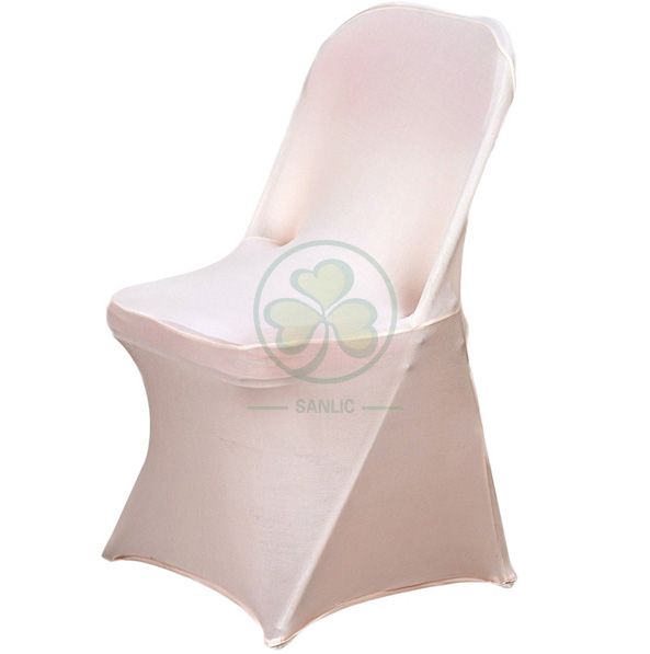 Wholesale White Spandex Stretch Folding Chair Cover SL-F1963SSFC