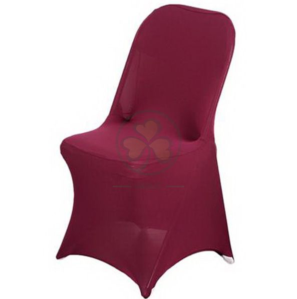 Wholesale White Spandex Stretch Folding Chair Cover SL-F1963SSFC