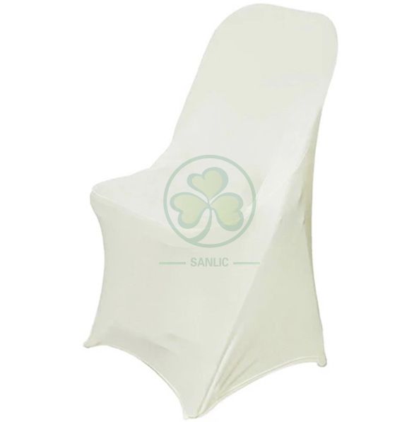 Wholesale White Spandex Stretch Folding Chair Cover SL-F1963SSFC