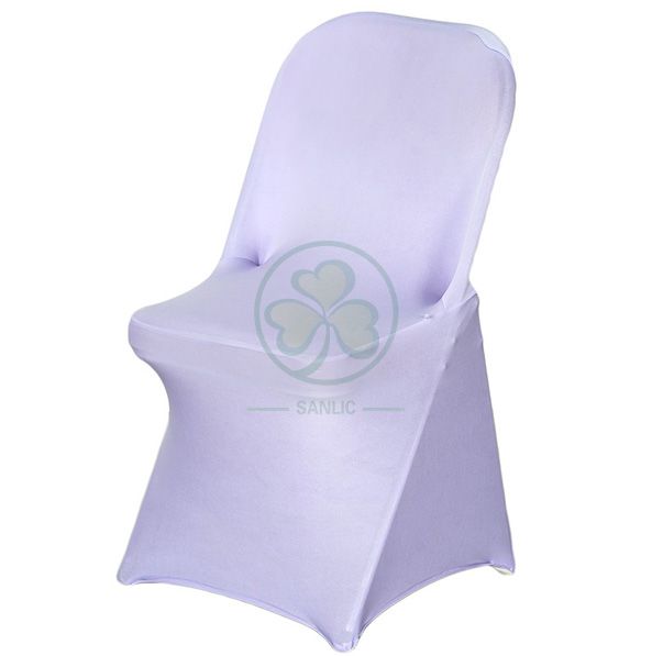 Wholesale White Spandex Stretch Folding Chair Cover SL-F1963SSFC