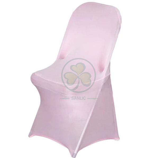 Wholesale White Spandex Stretch Folding Chair Cover SL-F1963SSFC