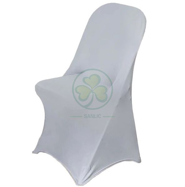 Wholesale White Spandex Stretch Folding Chair Cover SL-F1963SSFC