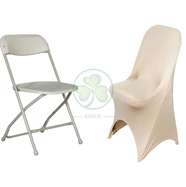 Wholesale White Spandex Stretch Folding Chair Cover SL-F1963SSFC