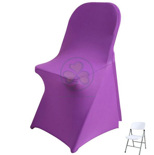 Wholesale White Spandex Stretch Folding Chair Cover SL-F1963SSFC