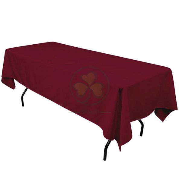 Wholesale Black Washable Polyester Outdoor Tablecloths for Rectangular Tables  SL-F1988PRTC